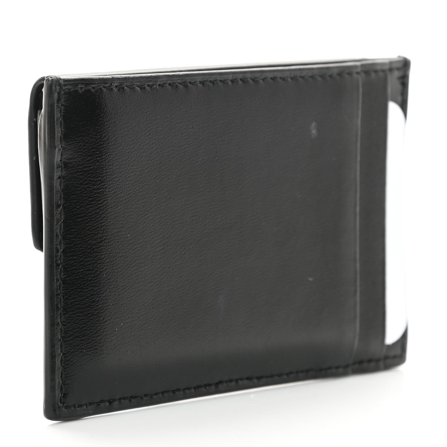 Calfskin Uptown Monogram Card Case Black