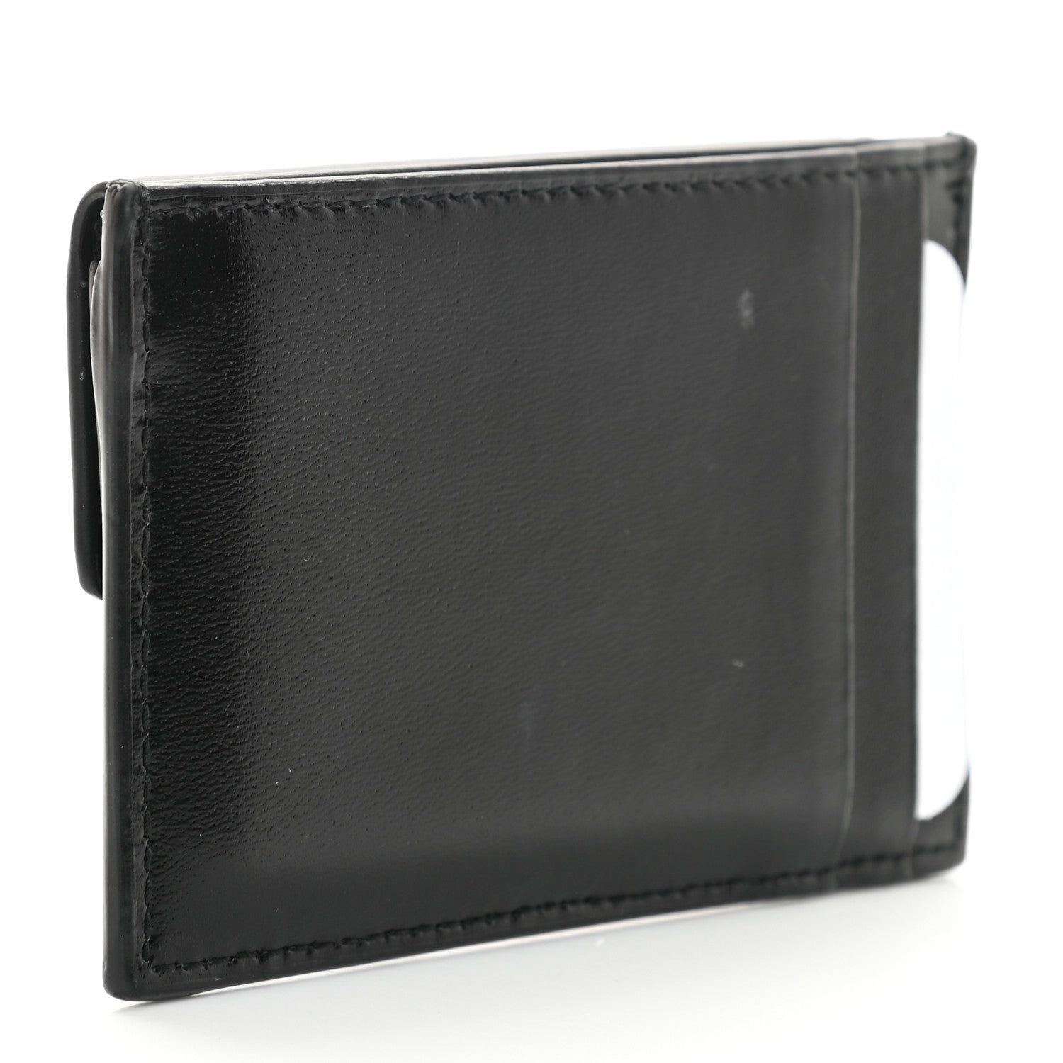 Saint Laurent Calfskin Uptown Monogram Card Case Black 3 of 10