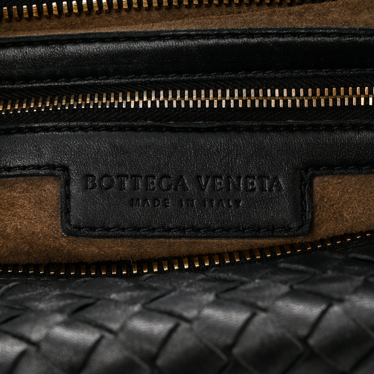 Nappa Intrecciato Shoulder Bag Black