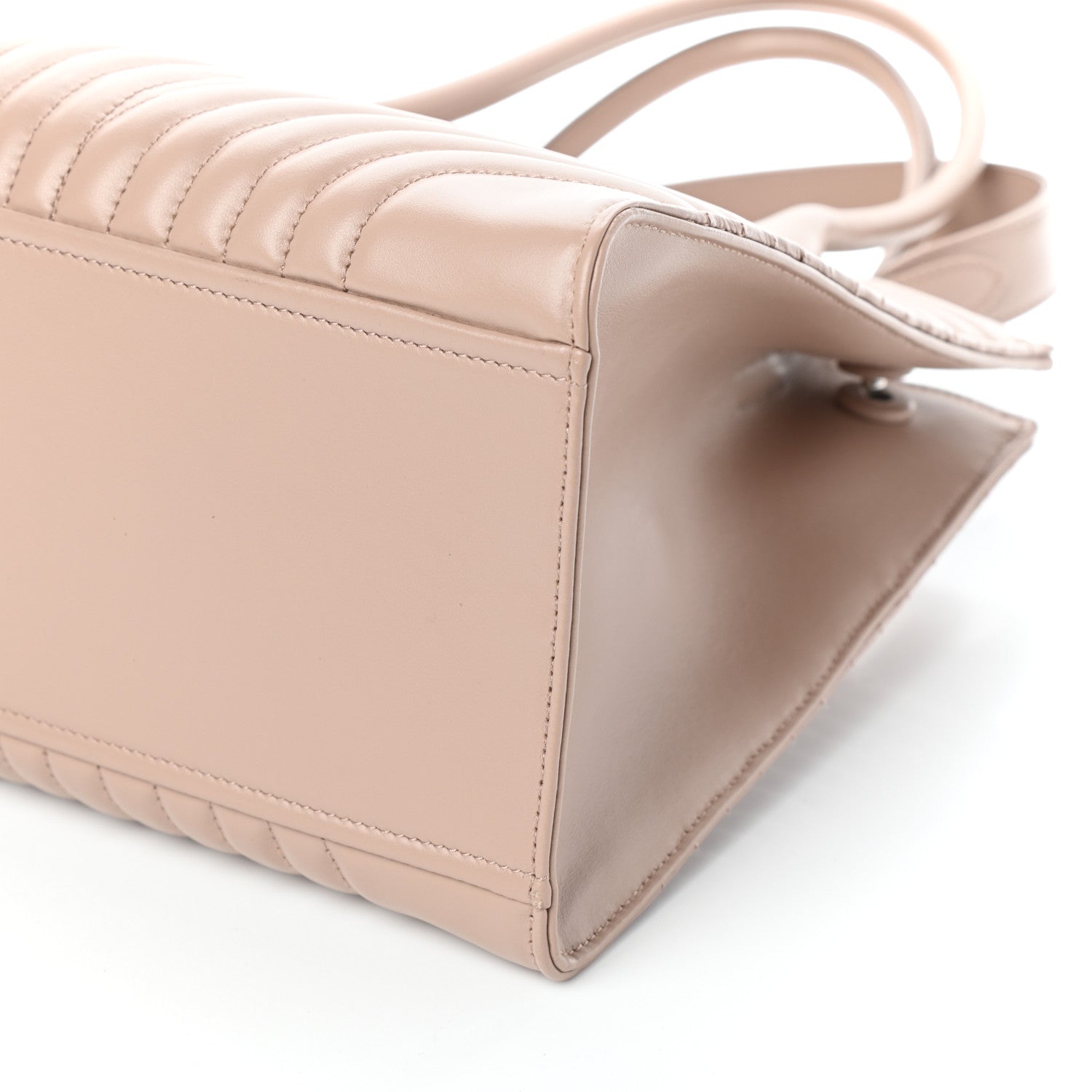 Prada Soft Calfskin Impunture Diagramme Tote Cipria 9 of 9