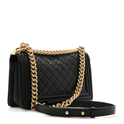 Chanel Calfskin Quilted Medium Boy Flap Black 3 of 11