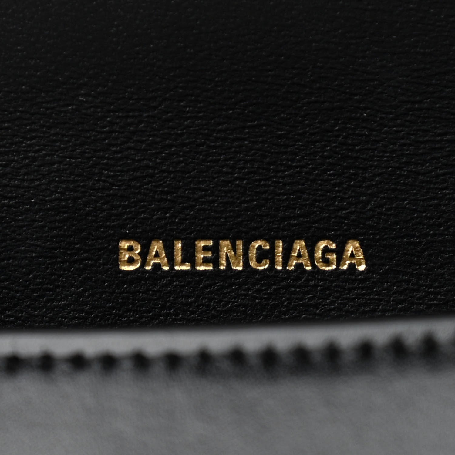 Balenciaga Shiny Box Calfskin Small Hourglass Top Handle Bag Black 5 of 8