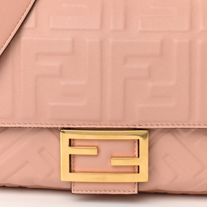 Fendi Nappa FF 1974 Embossed Baguette Rosa Bourbon 7 of 10