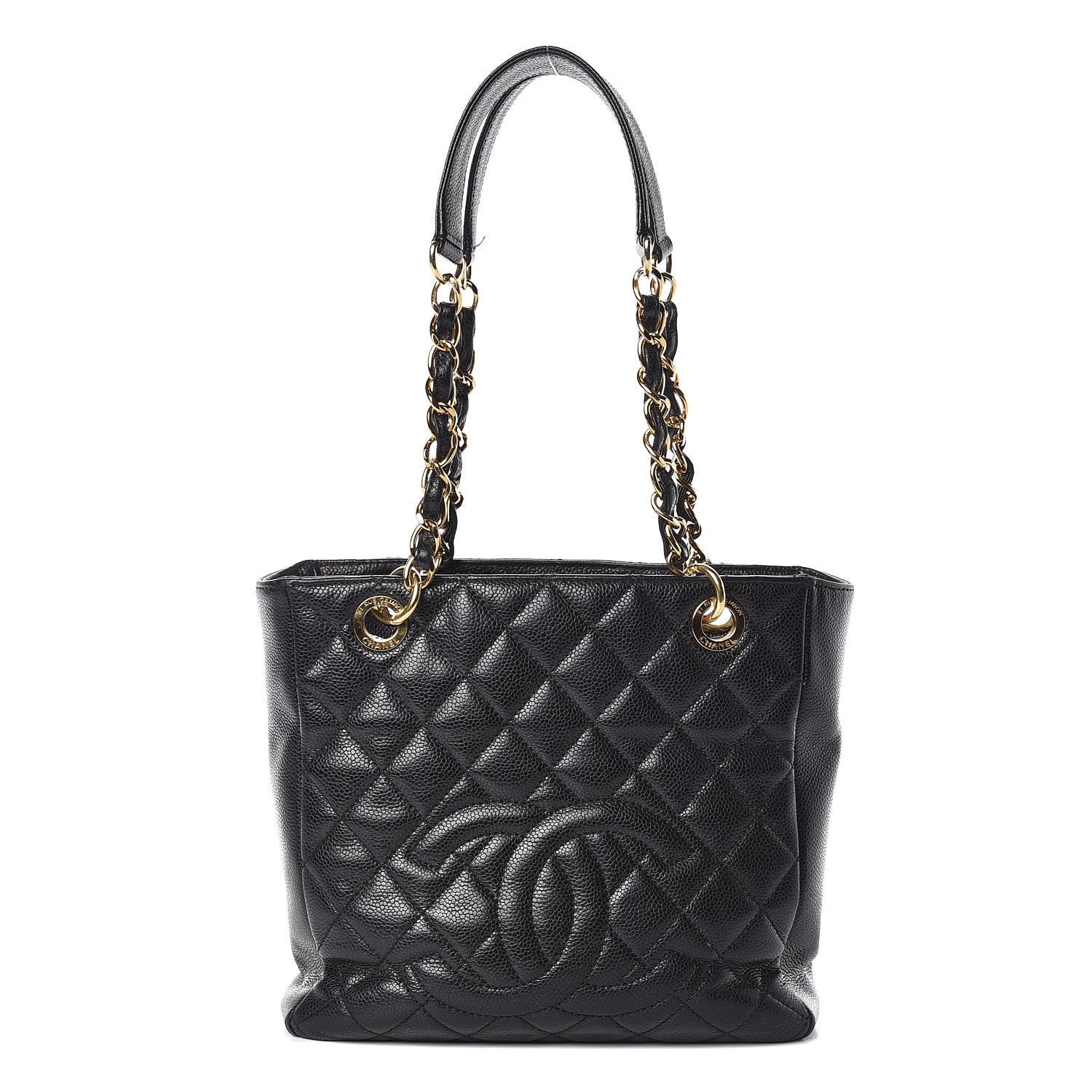 Chanel Caviar Quilted Petit Shopping Tote PST Black 1 of 10