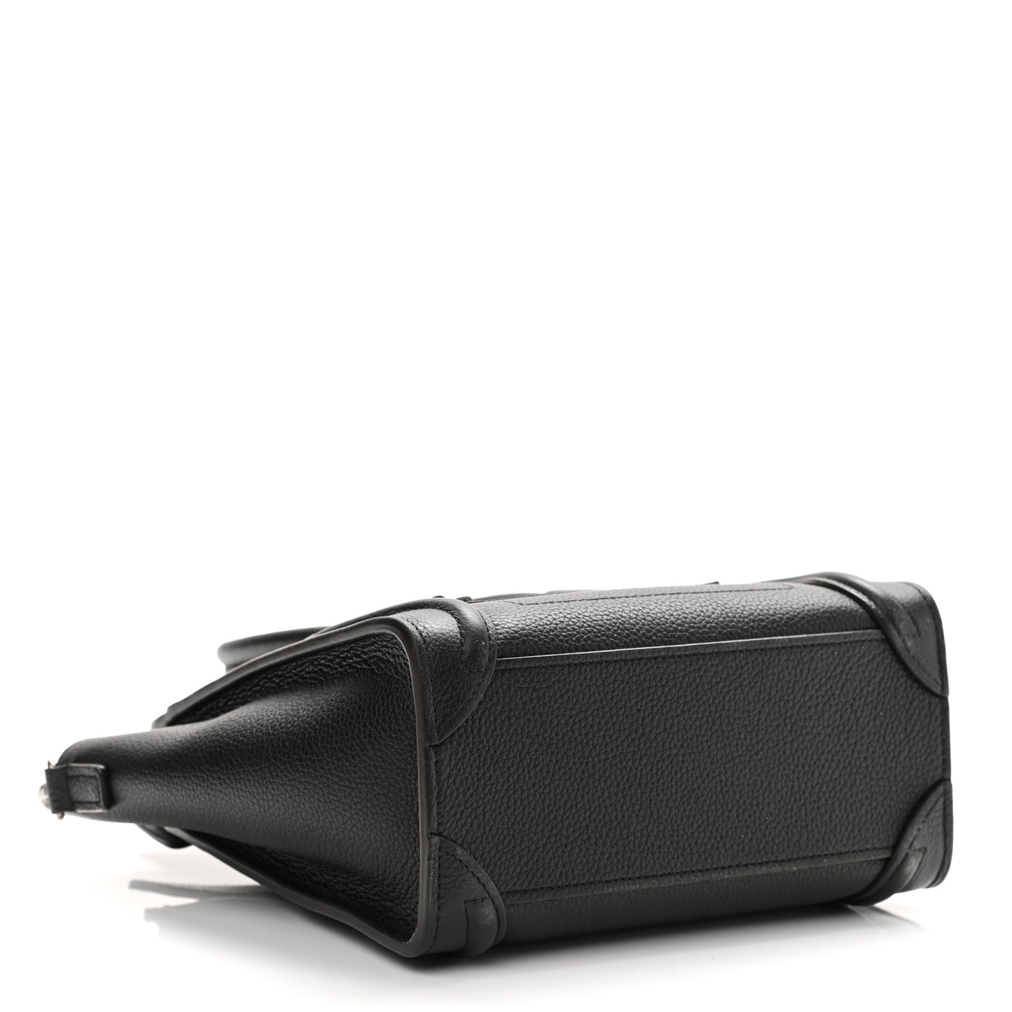 Drummed Calfskin Nano Luggage Black