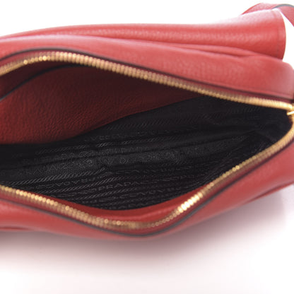 Prada Vitello Phenix Flap Crossbody Rosso 5 of 10