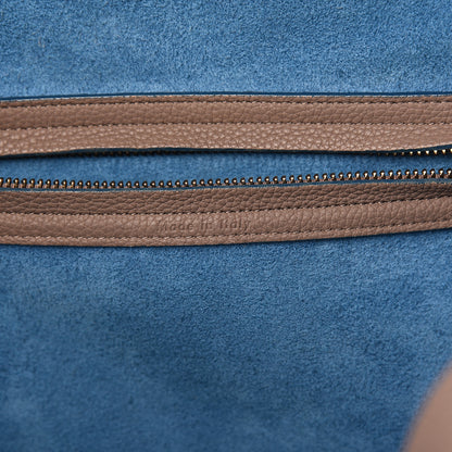 Celine Baby Grained Medium Phantom Luggage Taupe Blue Trim 7 of 14