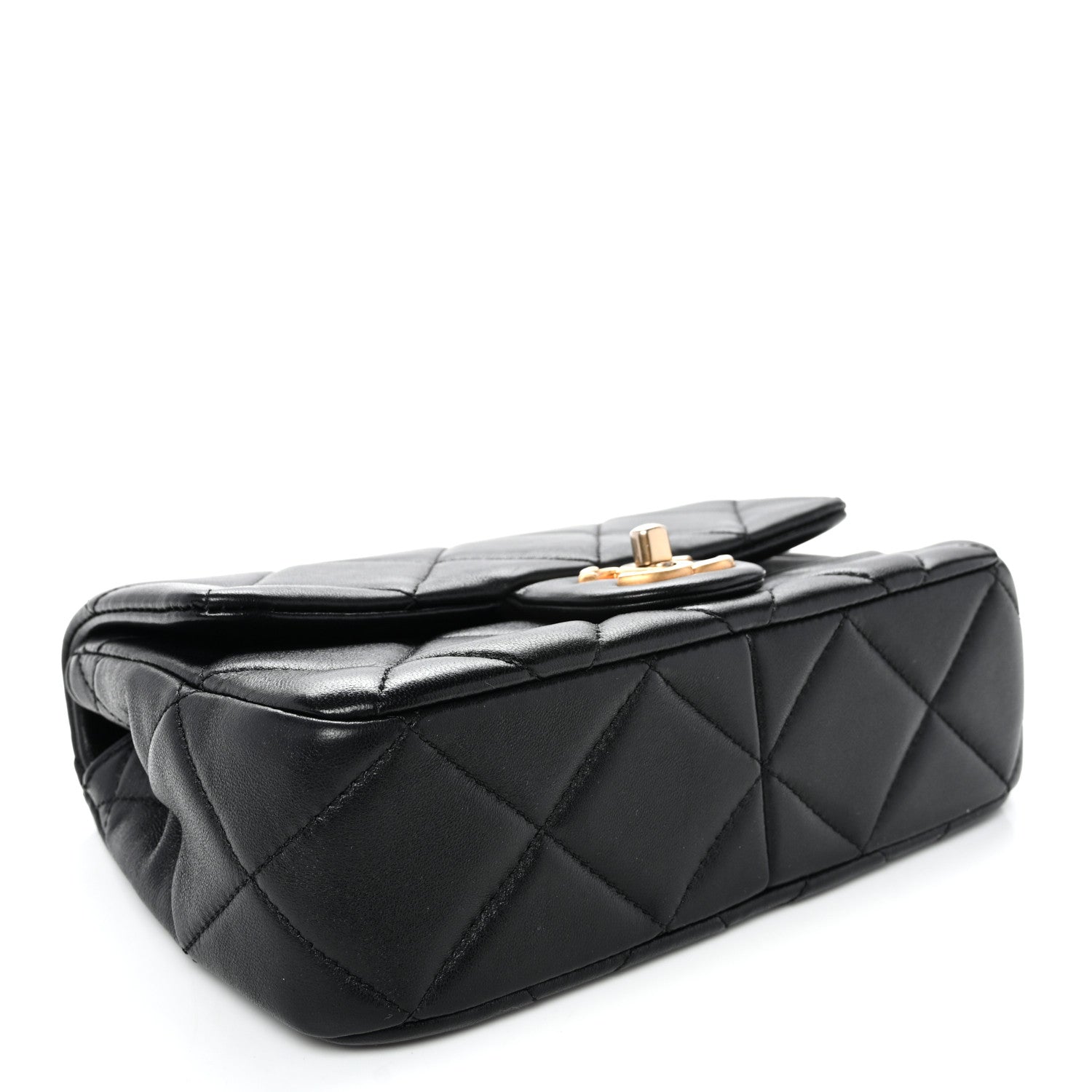 Chanel Lambskin Quilted Pearl Small Flap Black 4 of 10