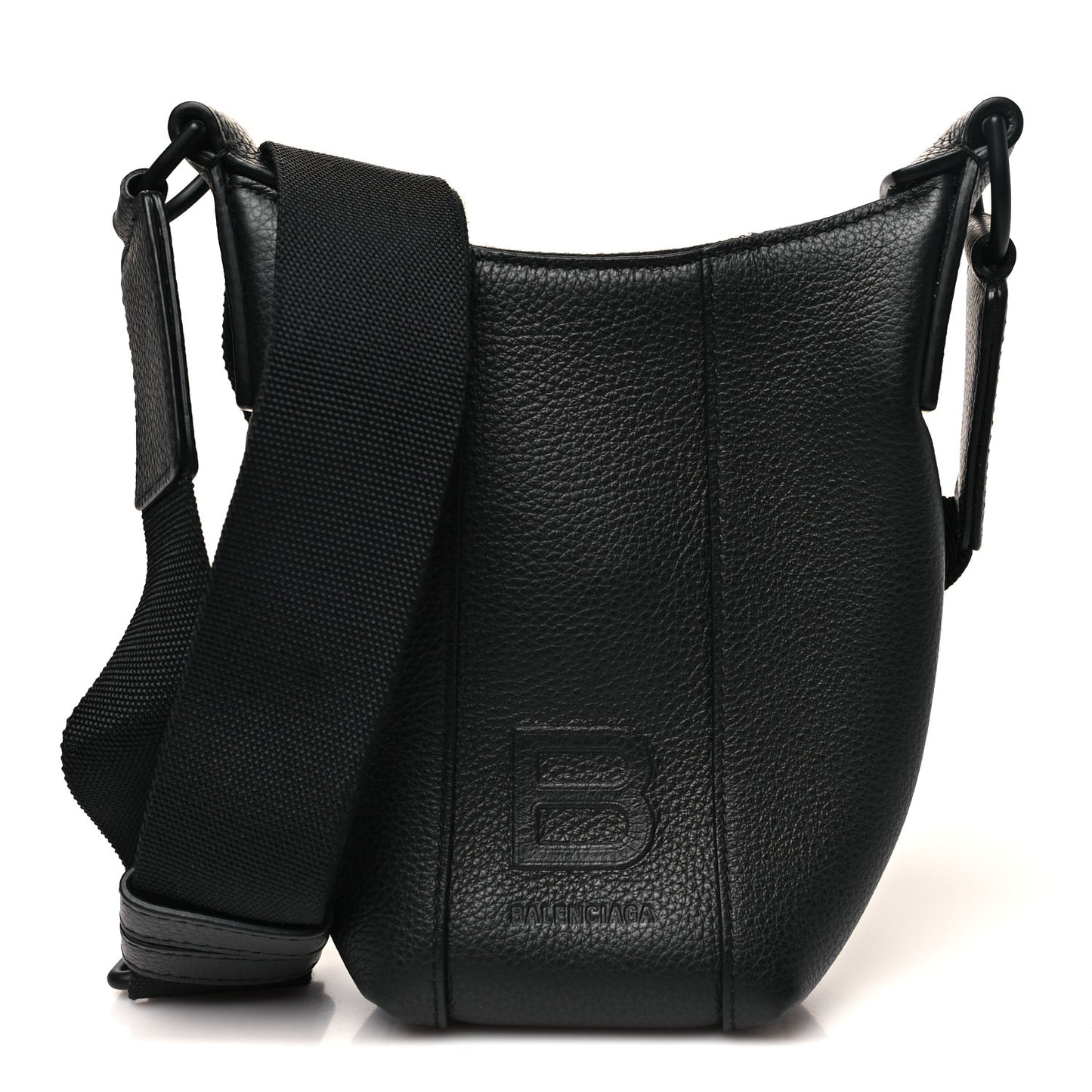 Calfskin Hourglass Phone Holder Bag Black