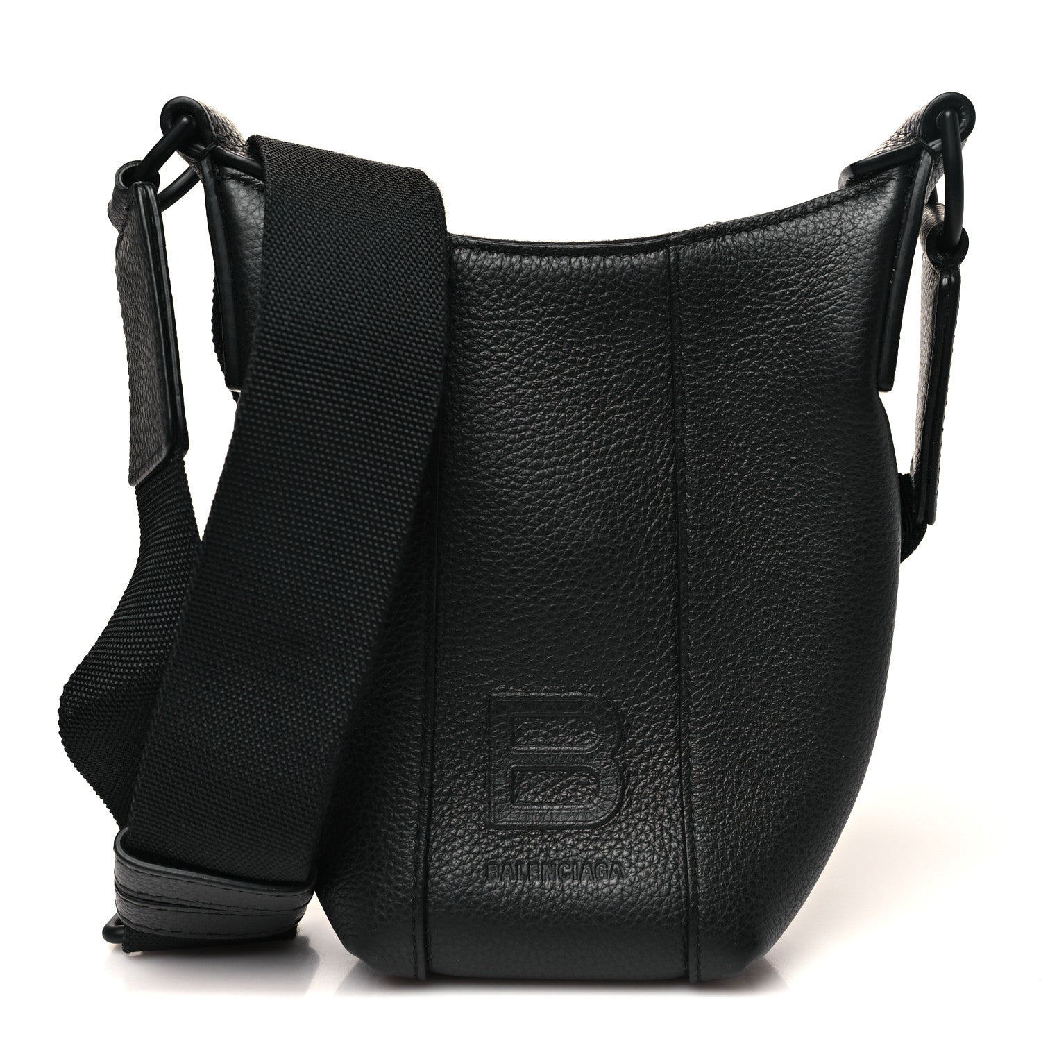 Balenciaga Calfskin Hourglass Phone Holder Bag Black 1 of 9