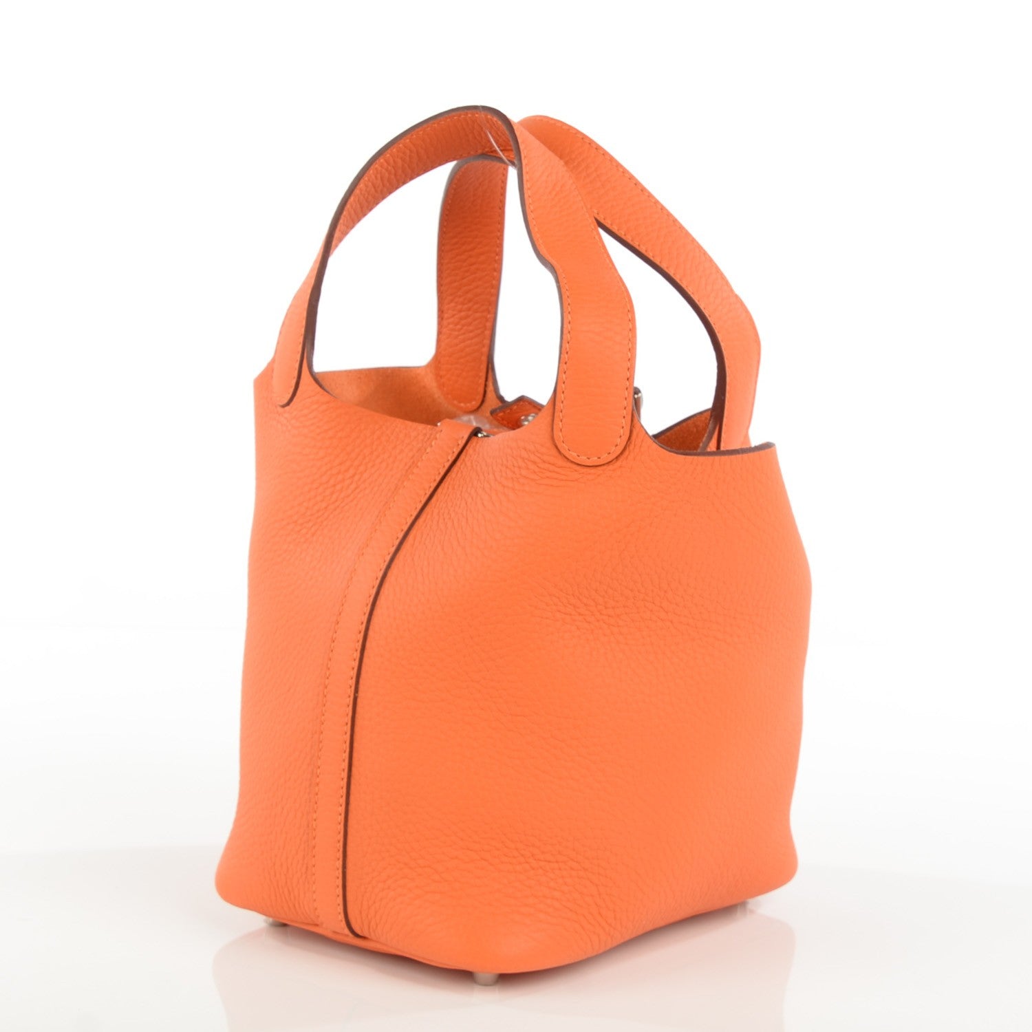 Hermes Taurillon Clemence Picotin Lock TPM Orange 3 of 15