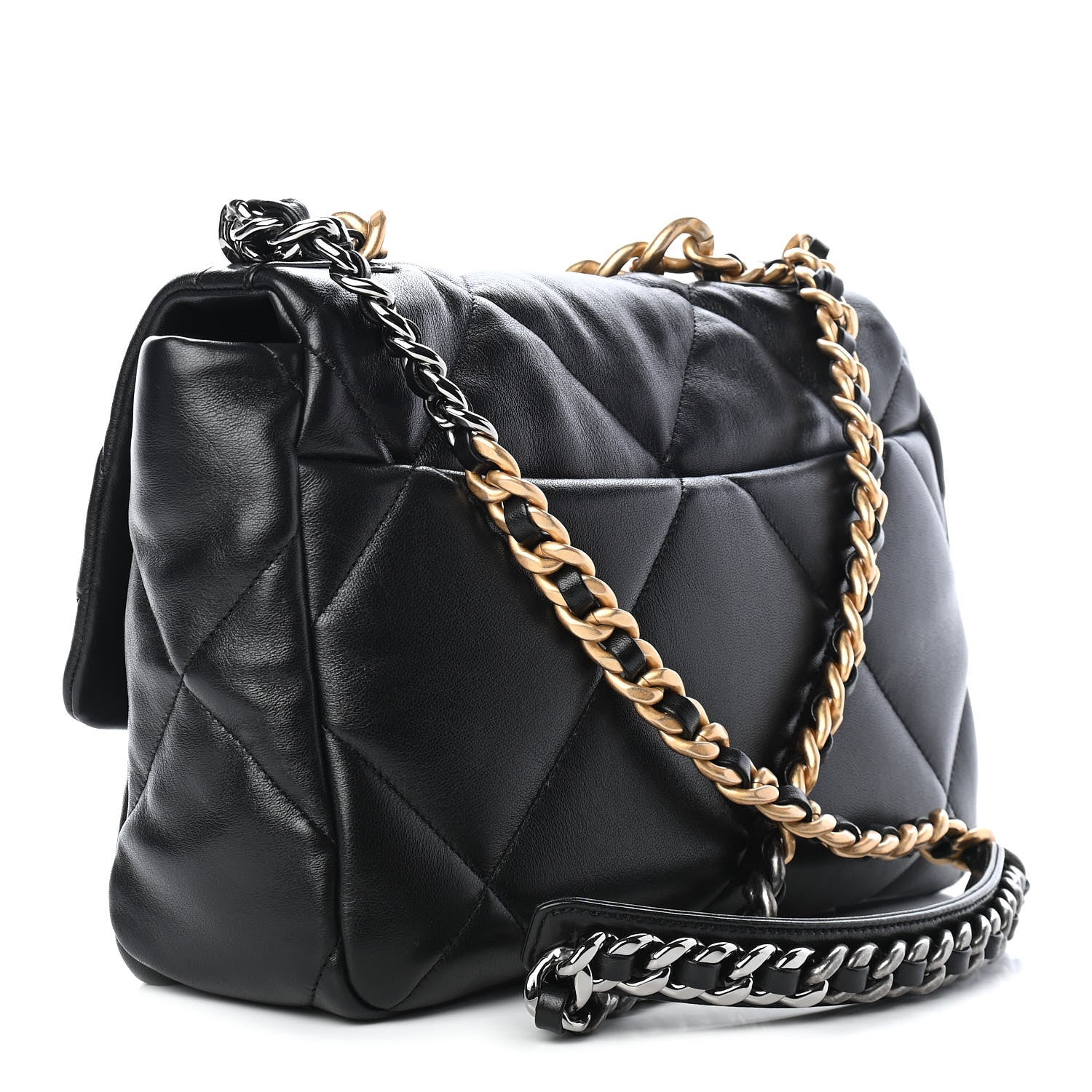 Chanel Lambskin Quilted Large Chanel 19 Flap Black 3 of 9