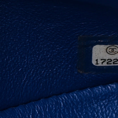 Chanel Patent Quilted Jumbo Double Flap Blue 7 of 13