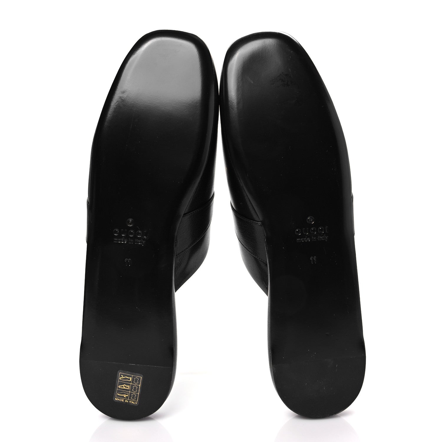 Gucci Goatskin Horsebit Men's Pericle Slippers 11 Black 5 of 9