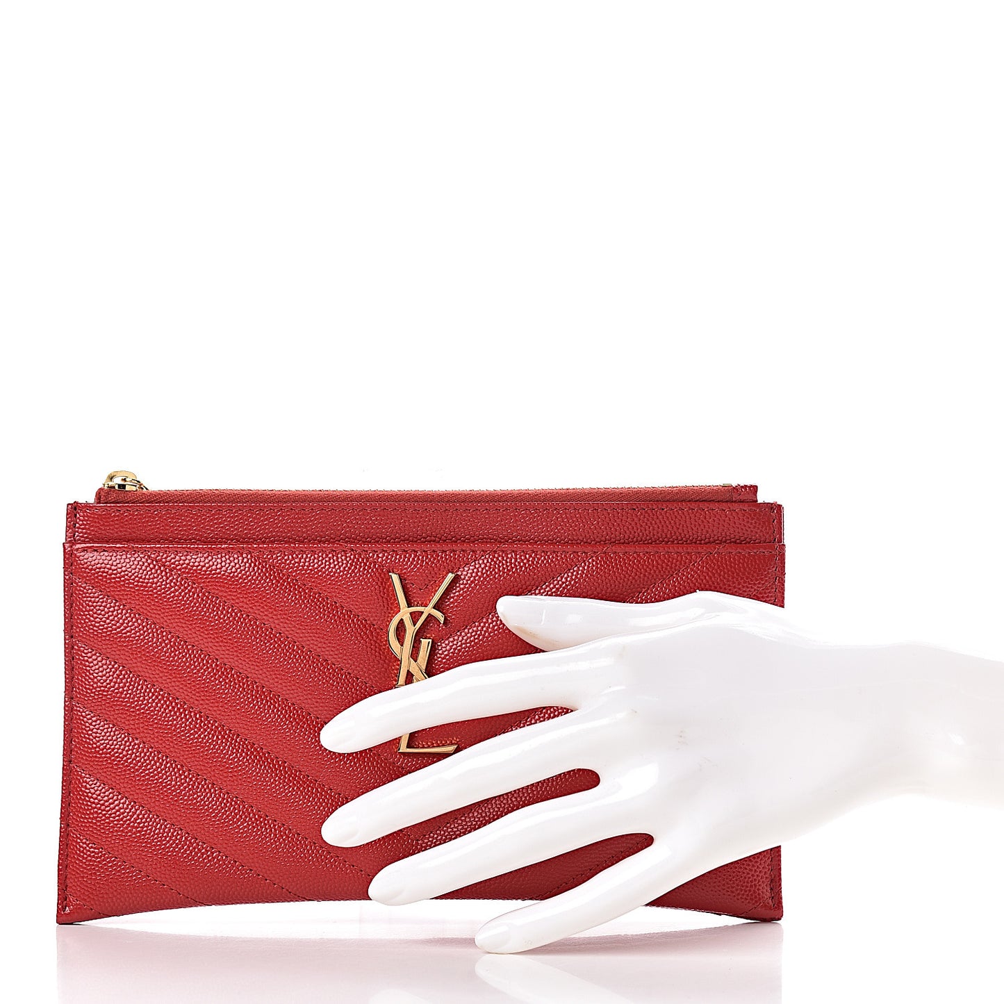 Grain De Poudre Chevron Monogram Bill Pouch Bandana Red