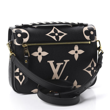 Louis Vuitton Empreinte Monogram Giant Crafty Pochette Metis Black Creme 2 of 8