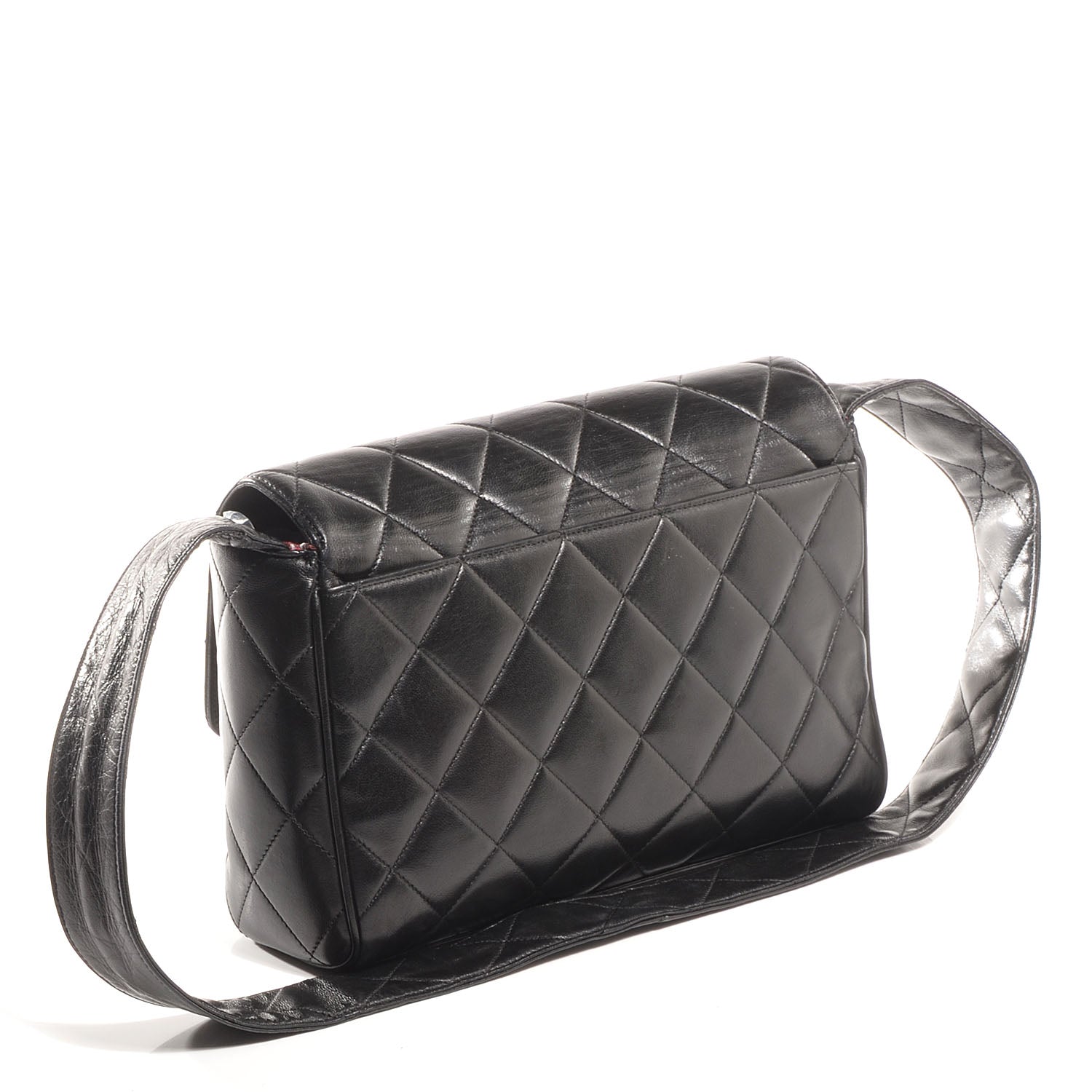 Chanel Lambskin Quilted CC Flap Shoulder Bag Black 3 of 8