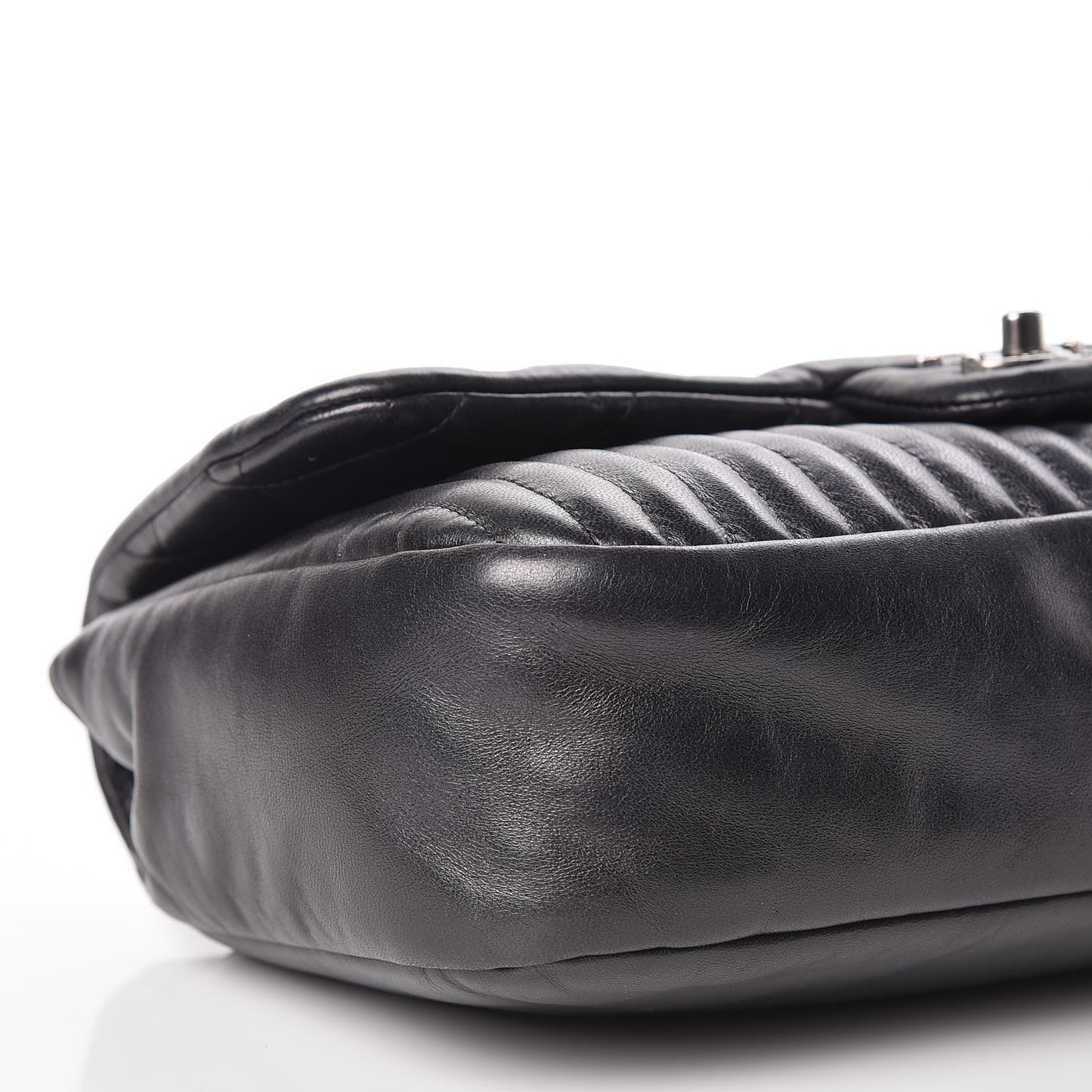 Lambskin Quilted Jumbo Paris Dallas Single Flap Black