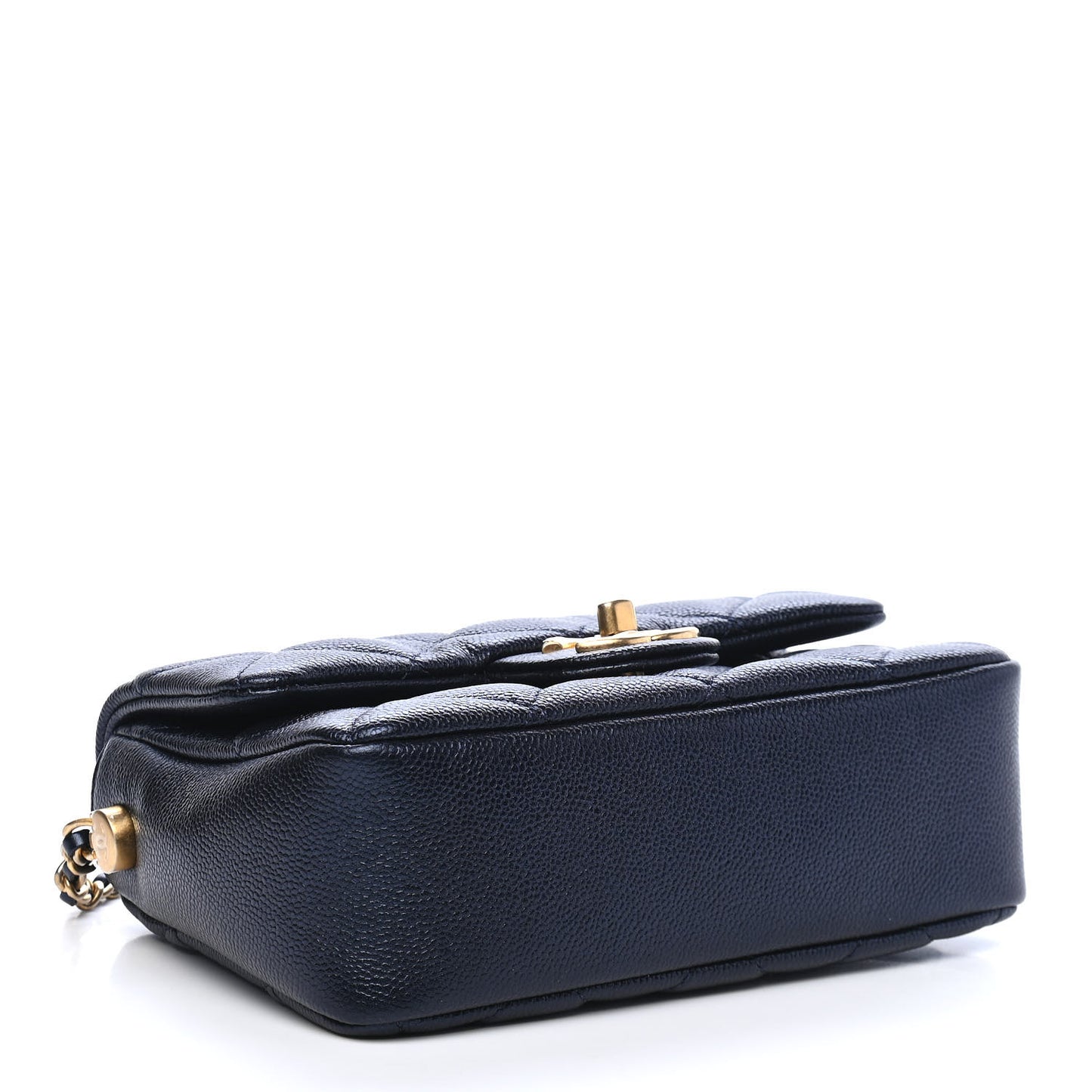 Iridescent Caviar Quilted Mini My Perfect Flap Black