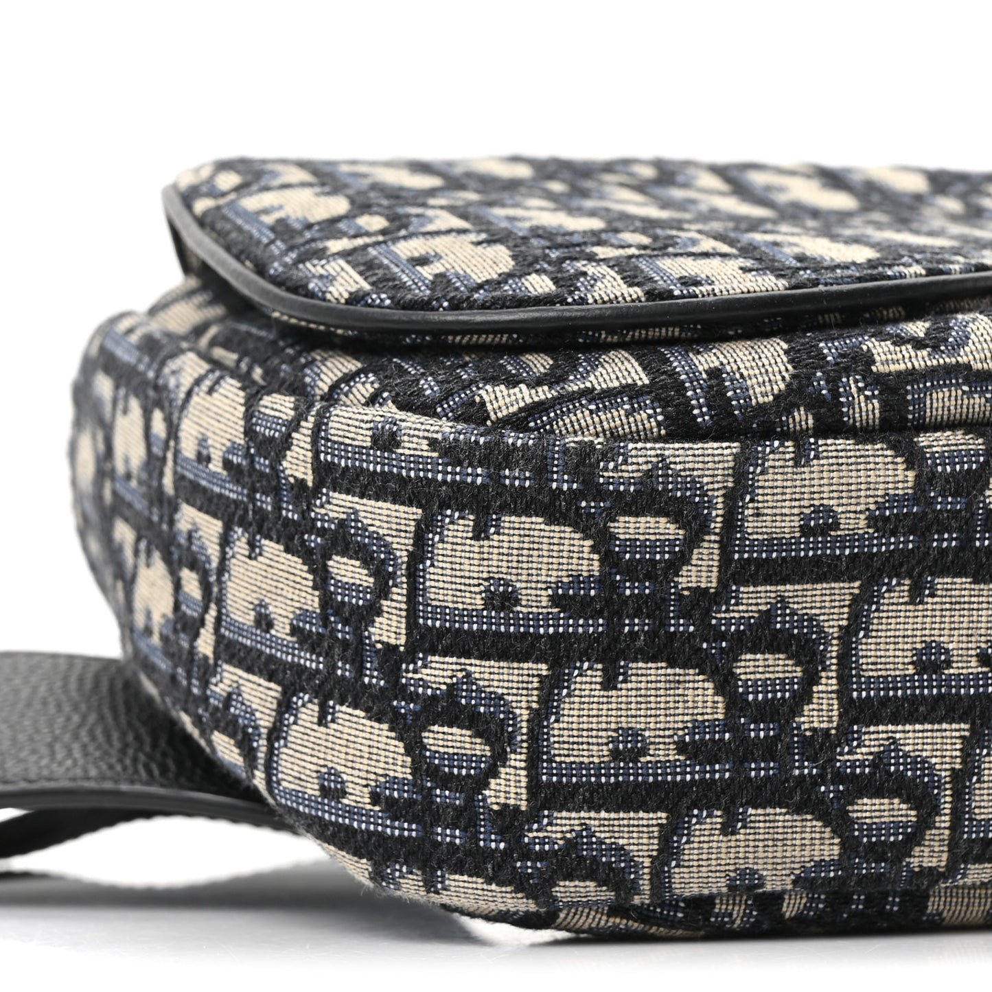 Oblique World Tour Saddle Belt Bag Beige Black