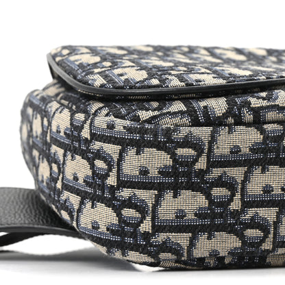 Christian Dior Oblique World Tour Saddle Belt Bag Beige Black 8 of 9