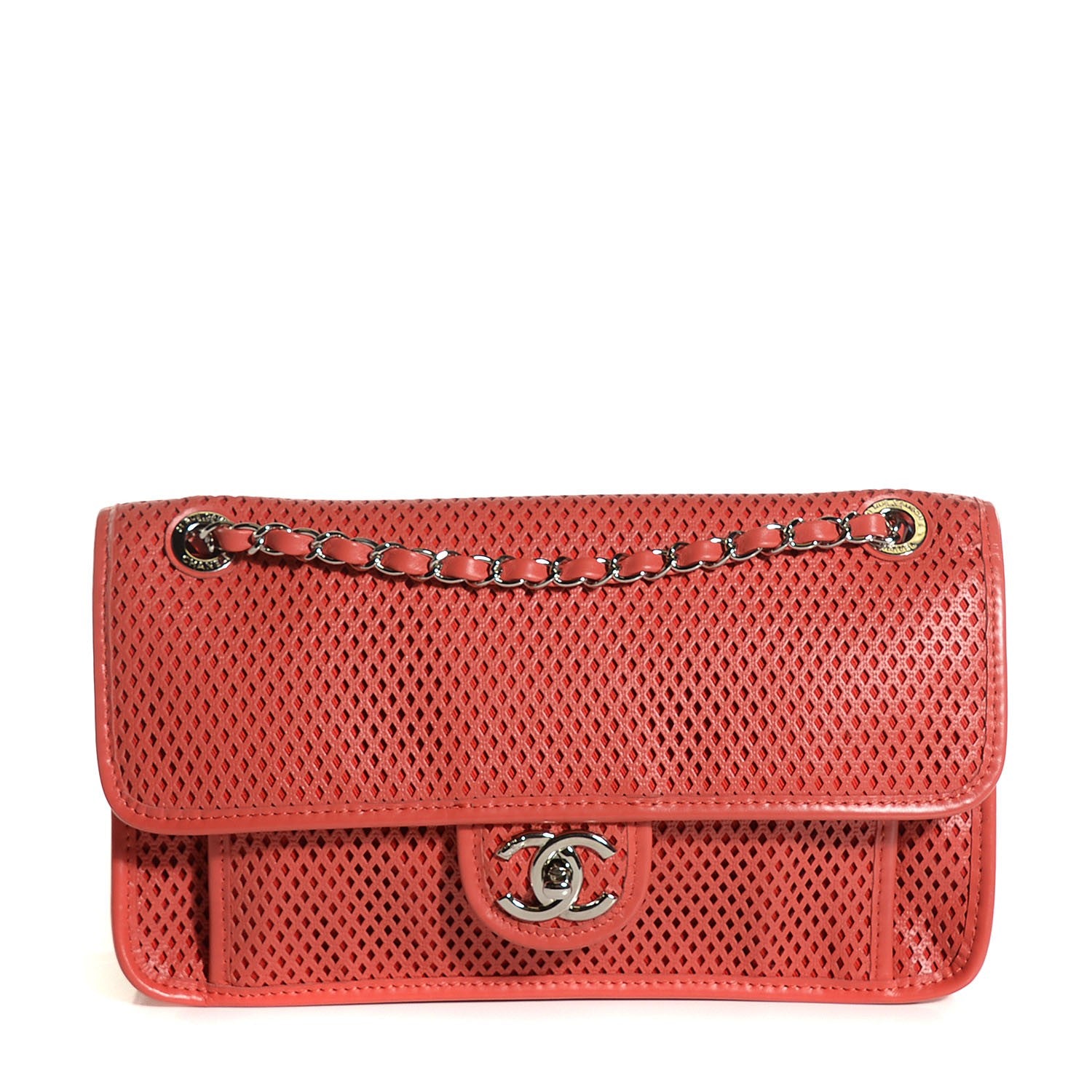 Chanel Perforated Calfskin Up In The Air Flap Red 1 of 8