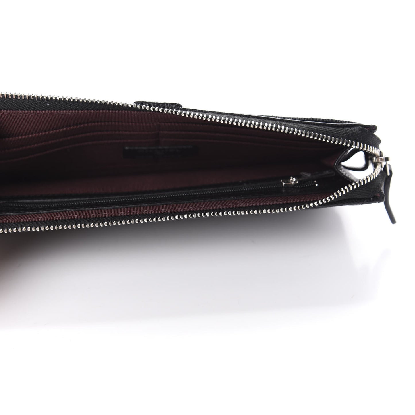 Caviar Quilted Classic Pouch With Handle Black
