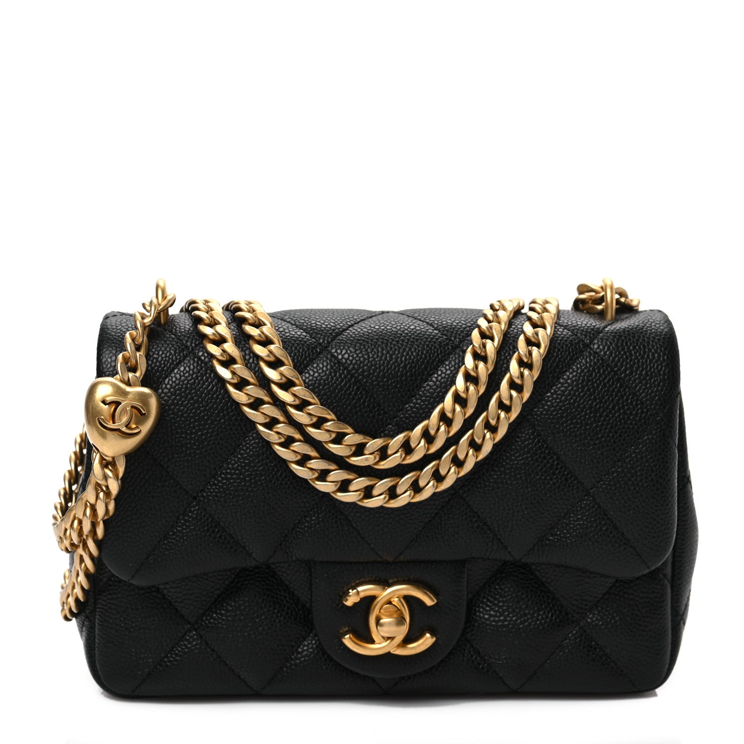 Chanel Caviar Quilted Mini Sweetheart Rectangular Flap Black 1 of 8