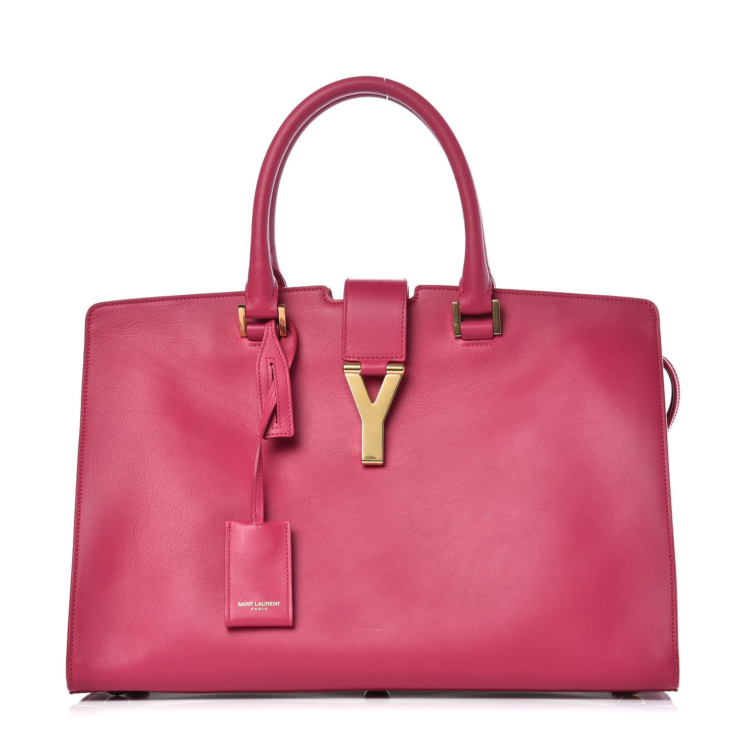 Calfskin Medium Classic Y Cabas Fuchsia