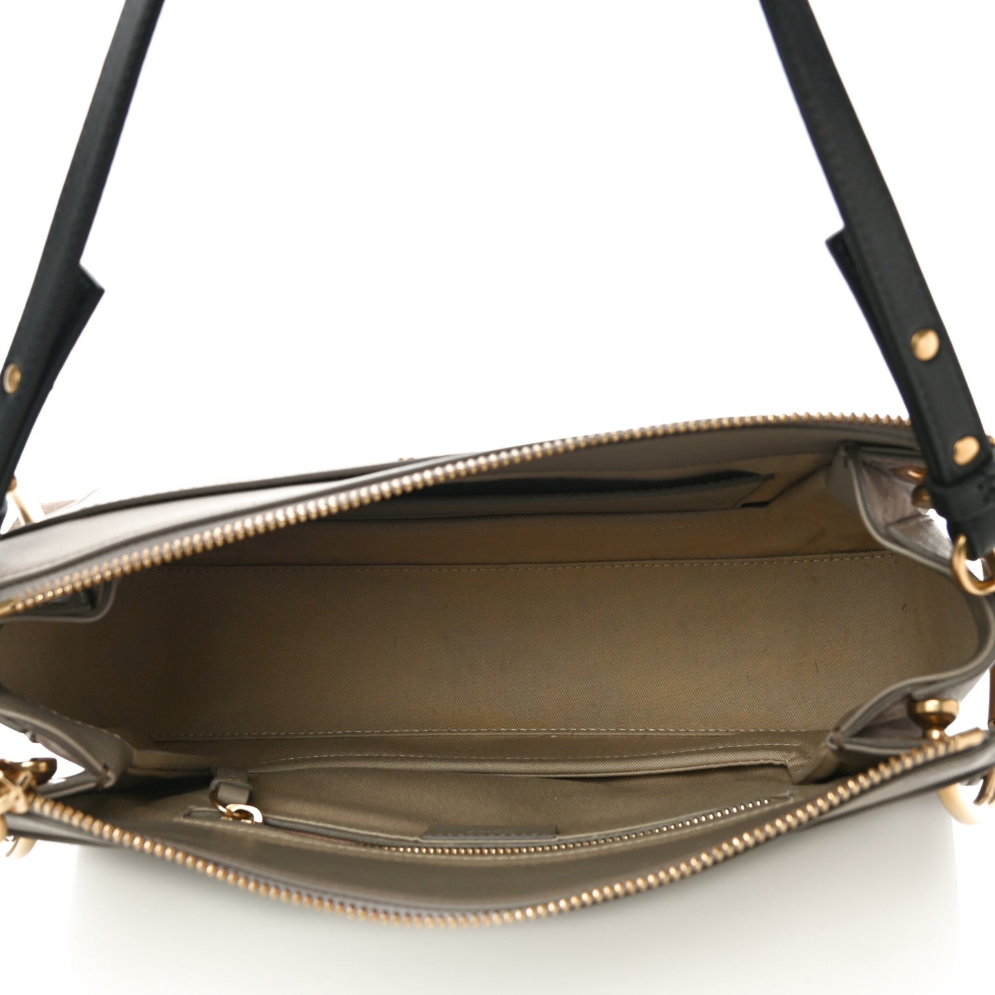 Calfskin Suede Medium Roy Bag Motty Grey