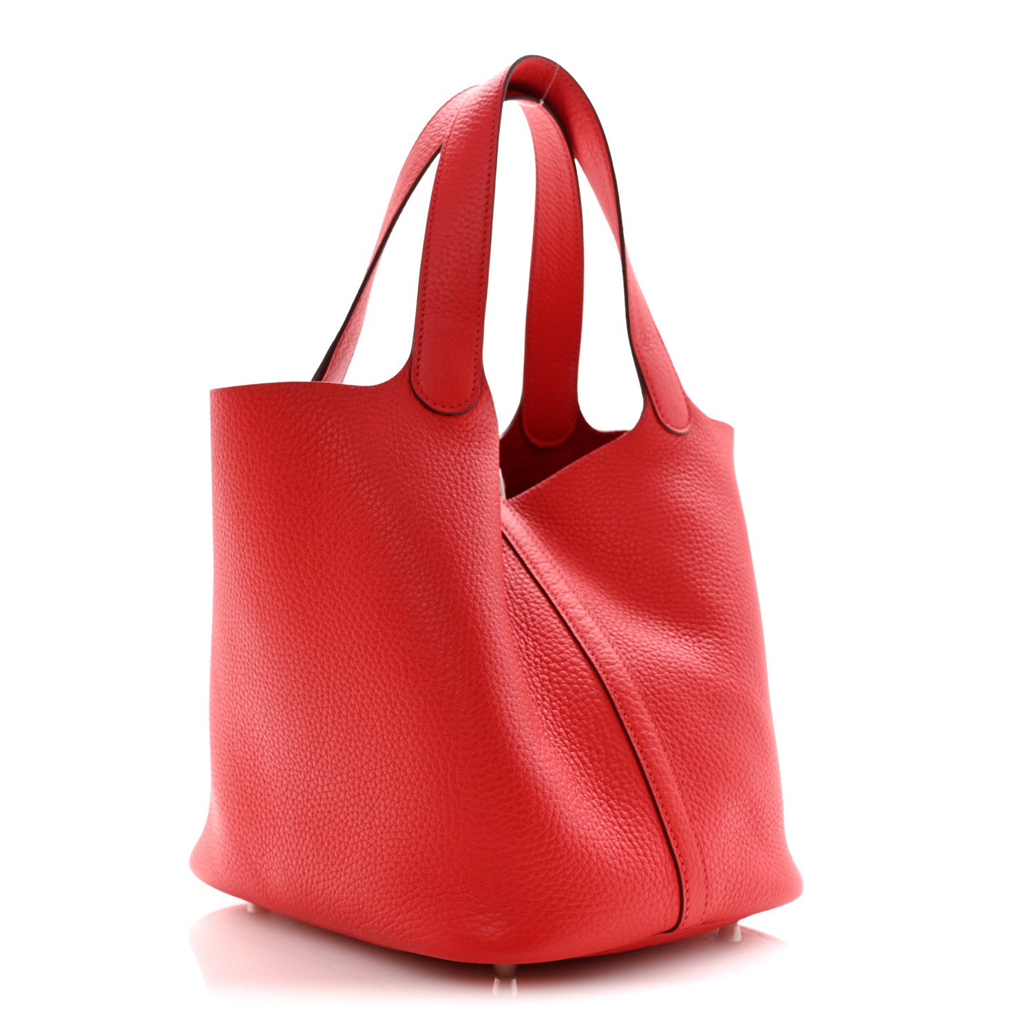 Hermes Taurillon Clemence Picotin Lock 22 MM Rouge de Coeur 3 of 11