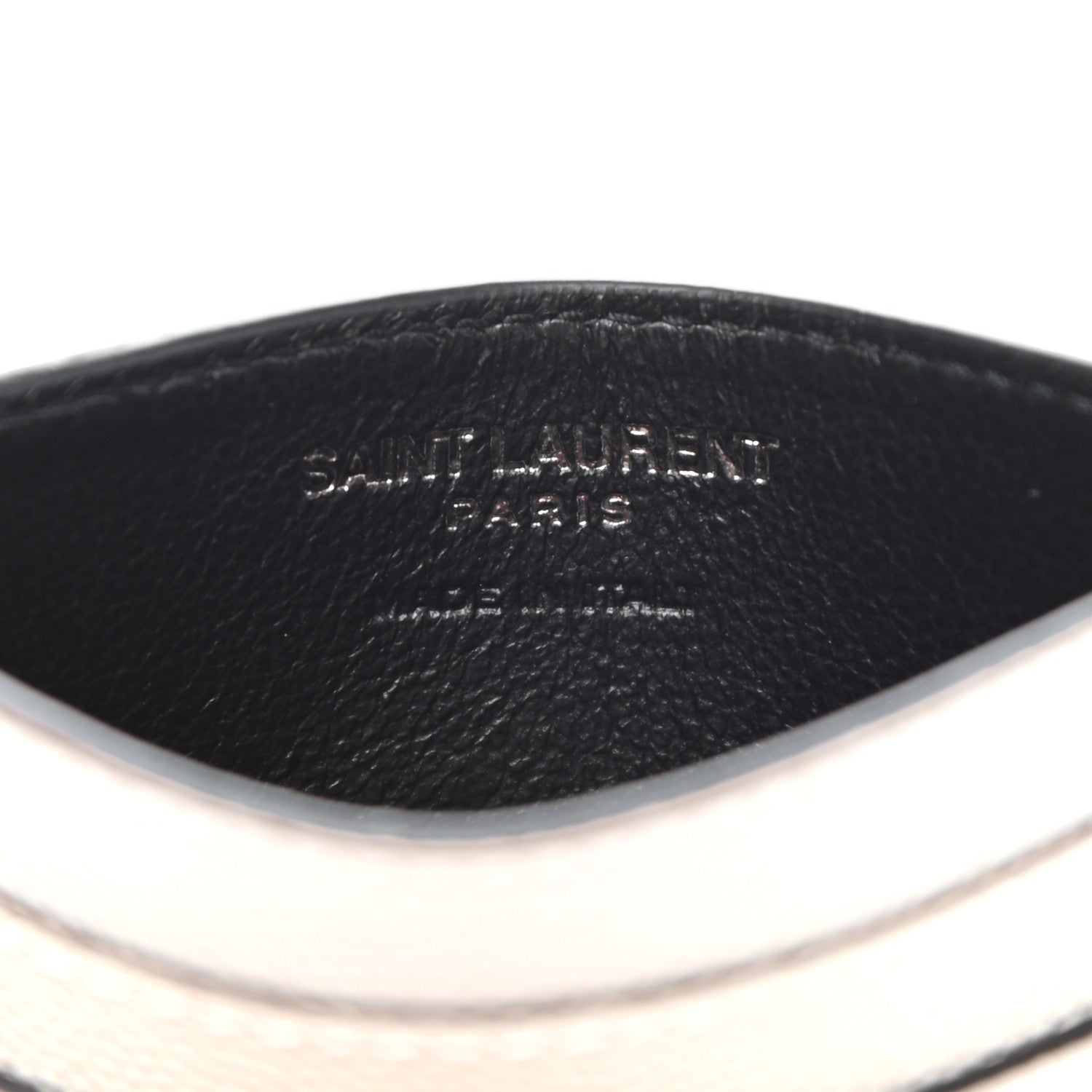 Saint Laurent Grain De Poudre Geo Print Card Case White Black 6 of 7