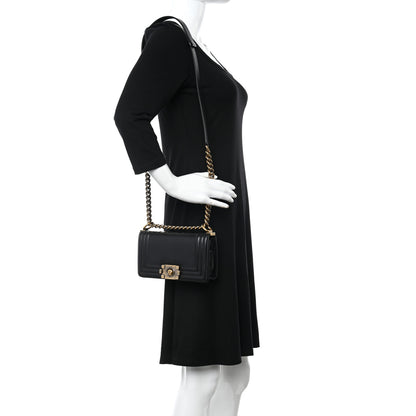 Chanel Glazed Calfskin Small Boy Flap Black 2 of 11