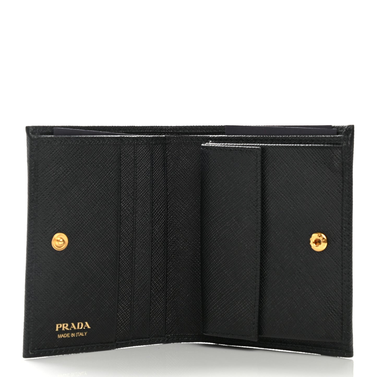 Saffiano Triangle Bi-Fold Wallet Black
