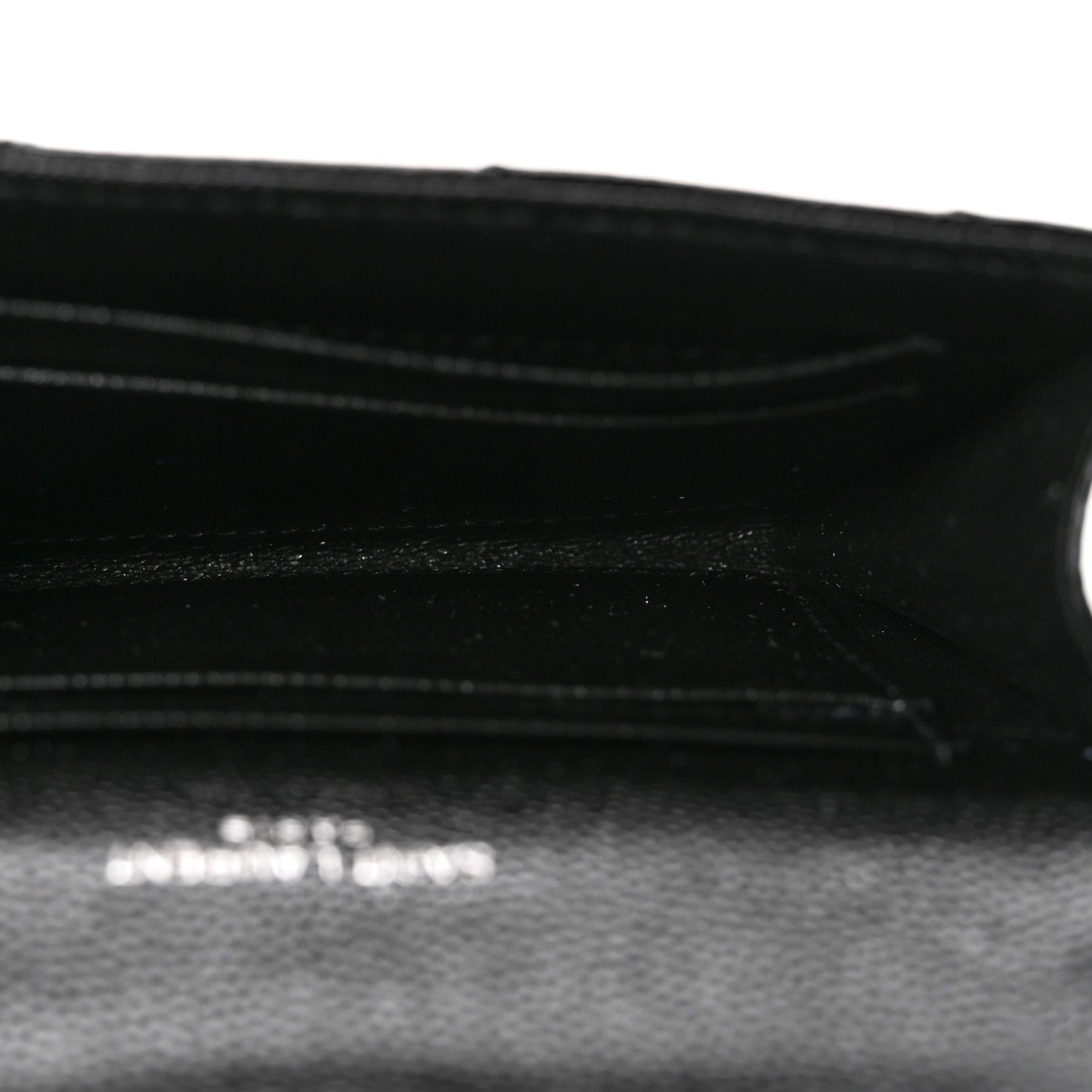 Saint Laurent Grain De Poudre Matelasse Chevron Small Monogram Envelope Wallet Black 5 of 7