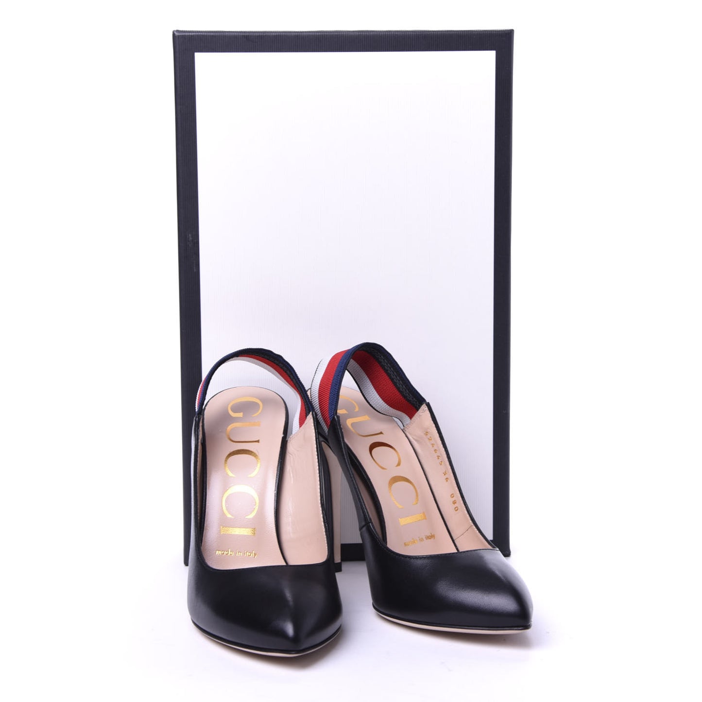Malaga Kid Web Sylvie High Heel Slingback Pumps 36 Black