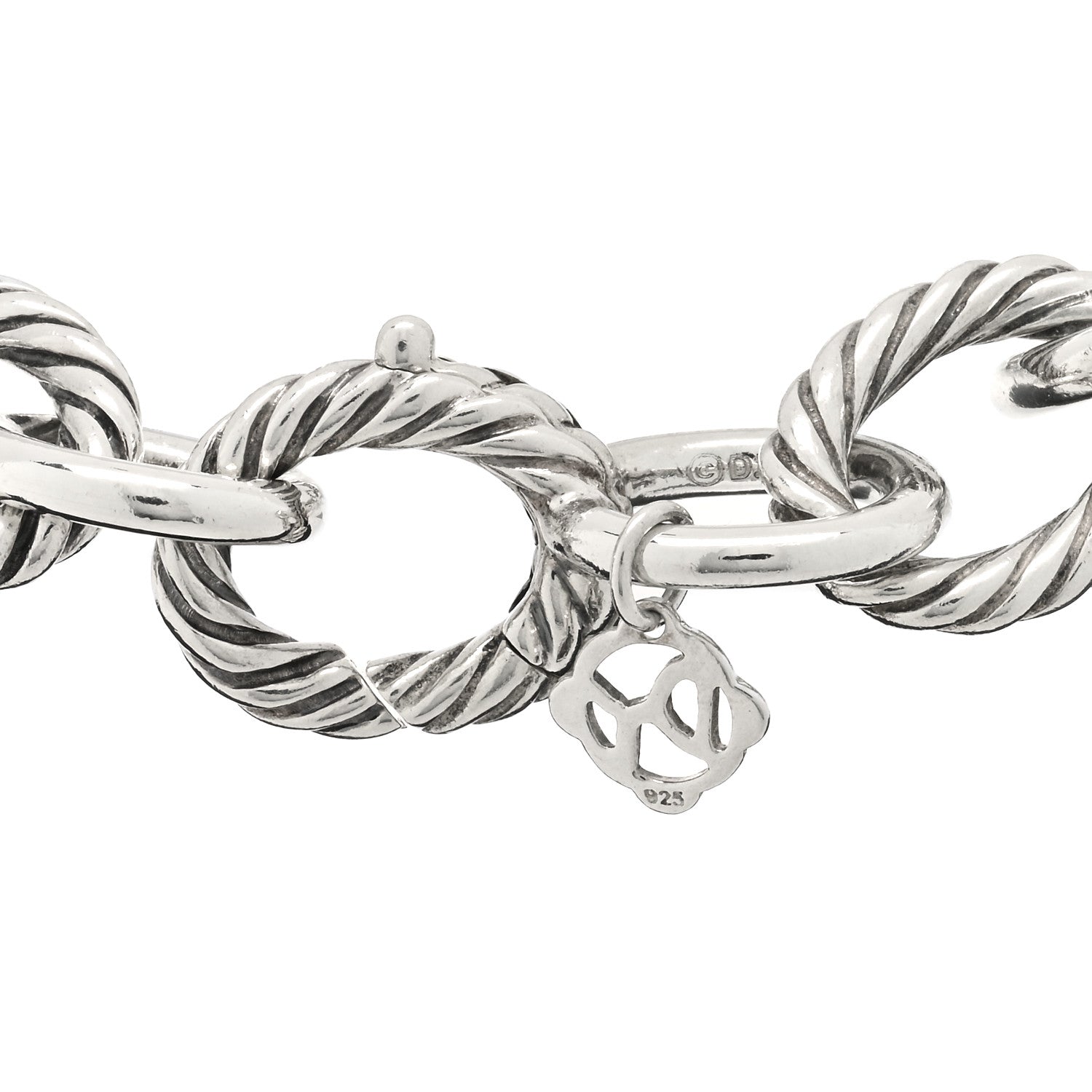 David Yurman Sterling Silver 12mm Large Oval Link Bracelet 3 of 3