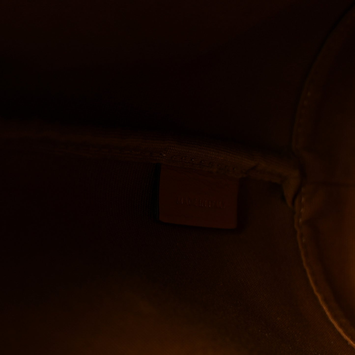 Triomphe Canvas Calfskin Small Bucket Bag Tan