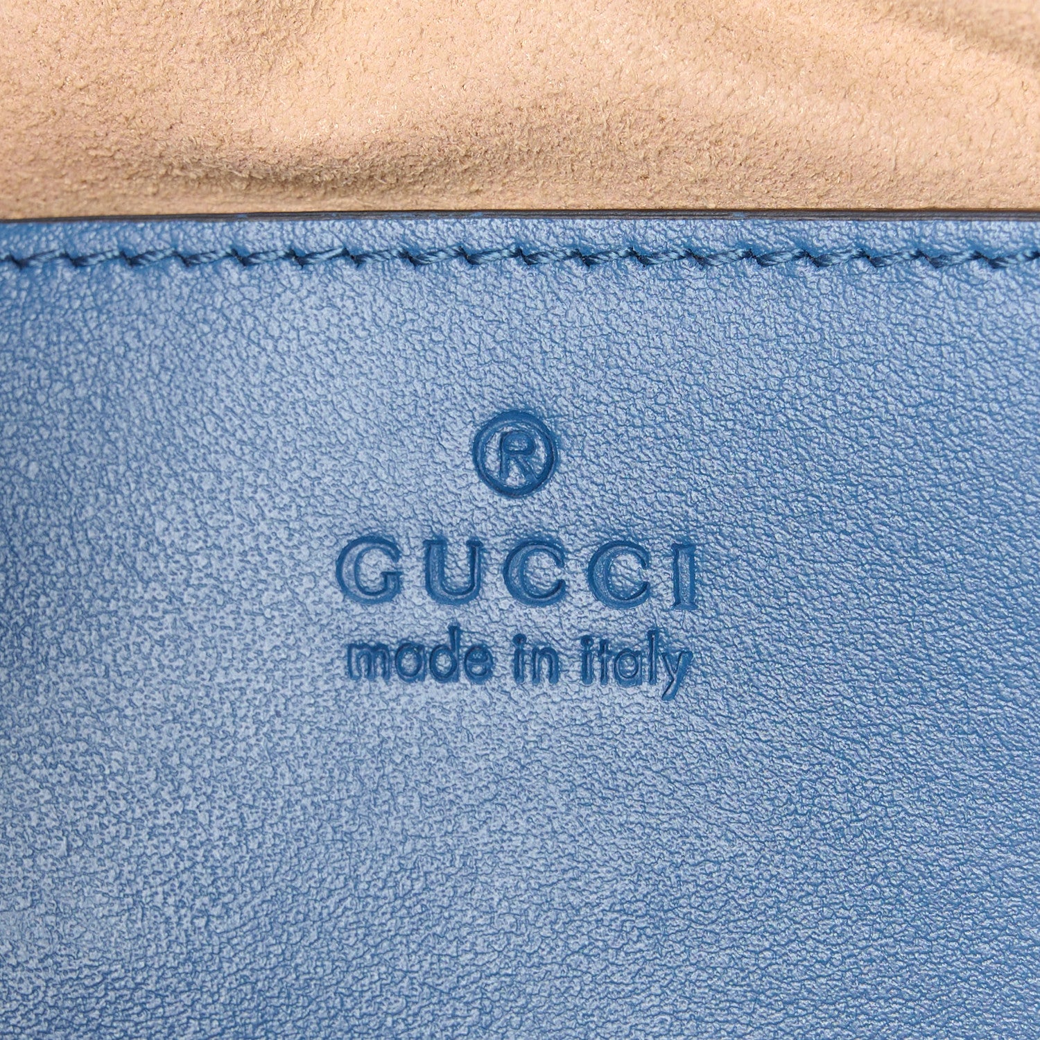Gucci Calfskin Matelasse Aria Small GG Marmont Chain Shoulder Bag Clear Blue 6 of 11