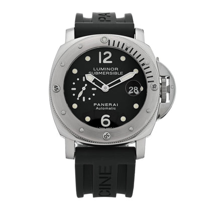 Panerai Stainless Steel Rubber 44mm Luminor Submersible Automatic Watch Black PAM00024 1 of 6