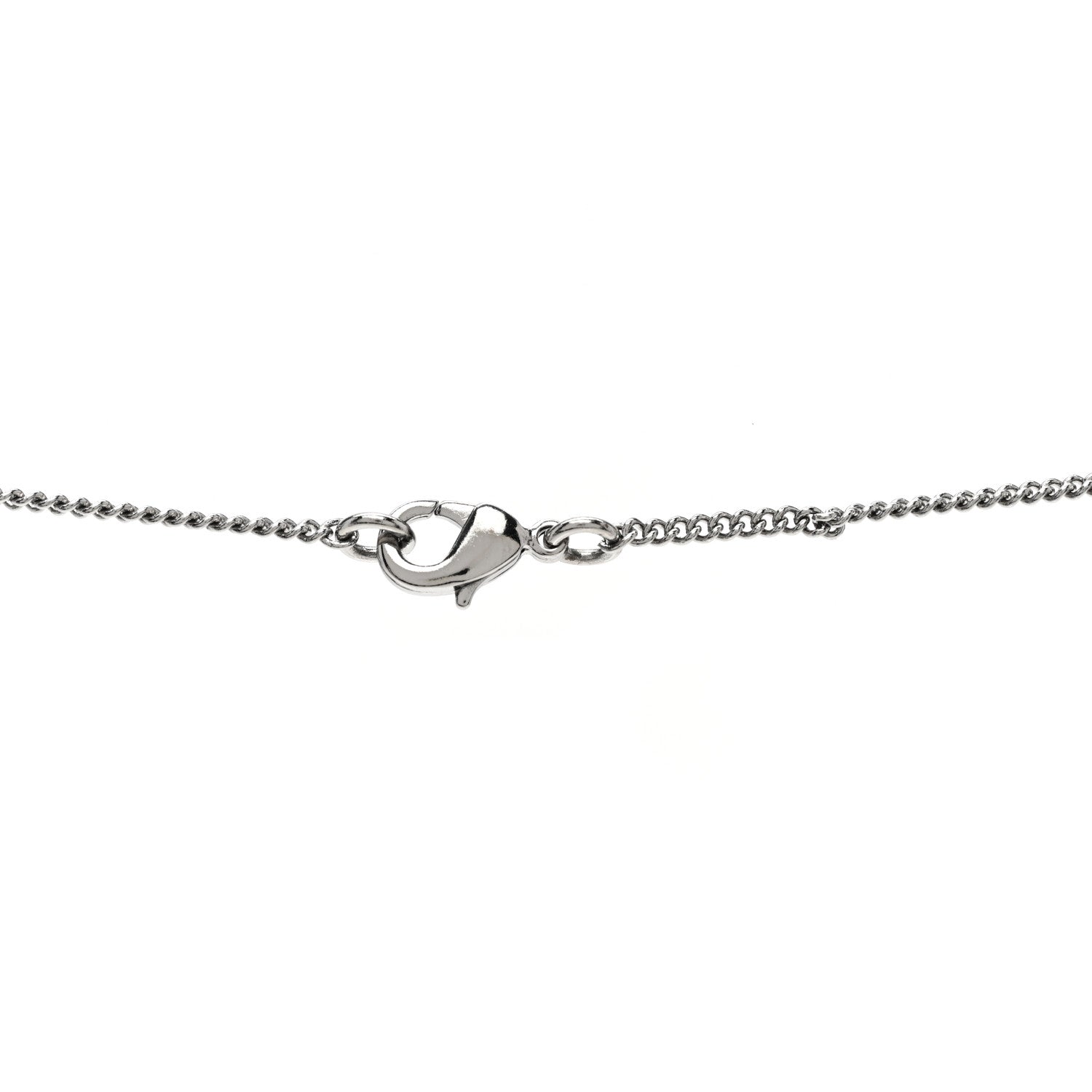 Chanel Crystal Star CC Pendant Necklace Silver 4 of 6