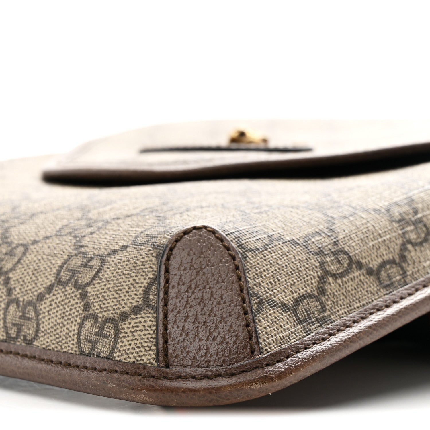 Gucci GG Supreme Monogram Web Medium Neo Vintage Flap Messenger Bag Beige New Acero 10 of 10