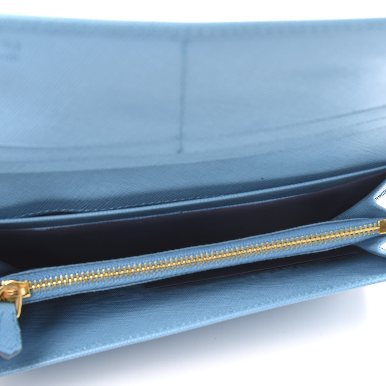 Prada Saffiano Metal Continental Flap Wallet Voyage 5 of 7
