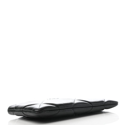 Chanel Shiny Goatskin Quilted Small Chanel 19 Pouch Black 4 of 7