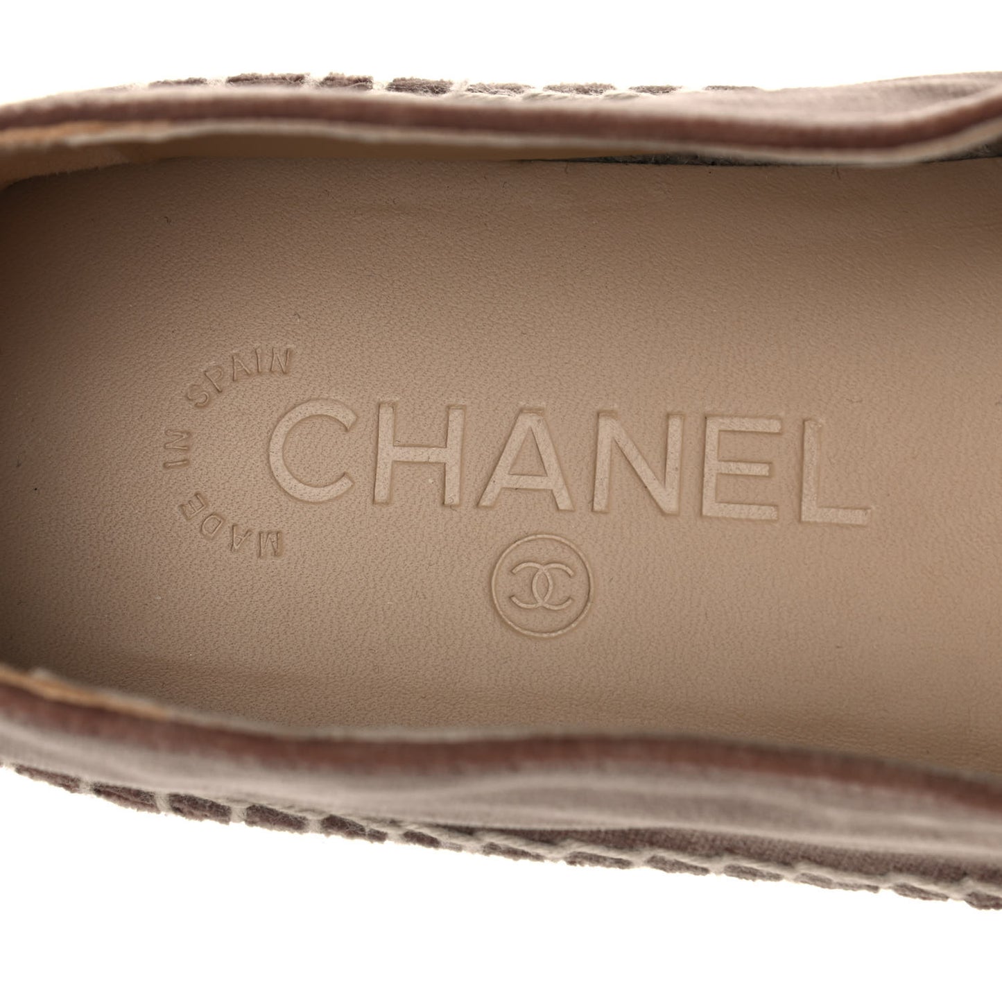 Velvet Logo Espadrilles 41 Beige Black