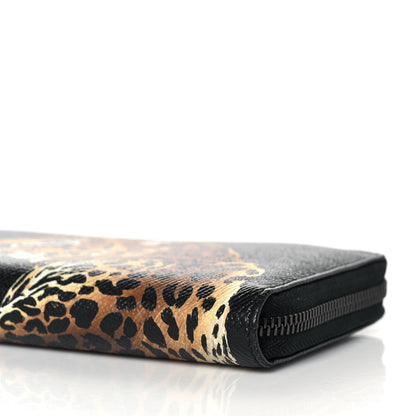 Dolce & Gabbana Dauphine Leopard Zip Around Wallet Black 8 of 8