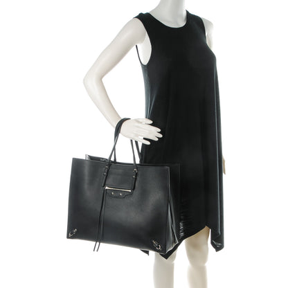 Balenciaga Supple Calfskin Papier A4 Zip Around Tote Black 2 of 8