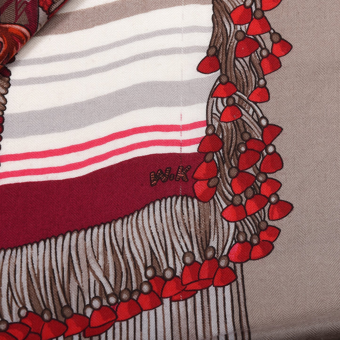 Cashmere Silk Selle d'Officier En Grande Tenue Shawl 140