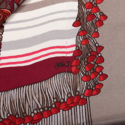 Hermes Cashmere Silk Selle d'Officier En Grande Tenue Shawl 140 4 of 5