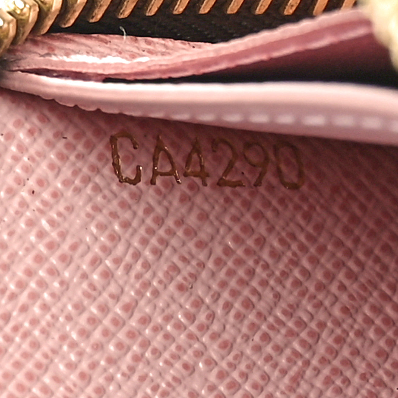 Louis Vuitton Damier Ebene Clemence Wallet Rose Ballerine 7 of 10